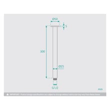 Rosa Round 250mm Ceiling Shower Arm & Head